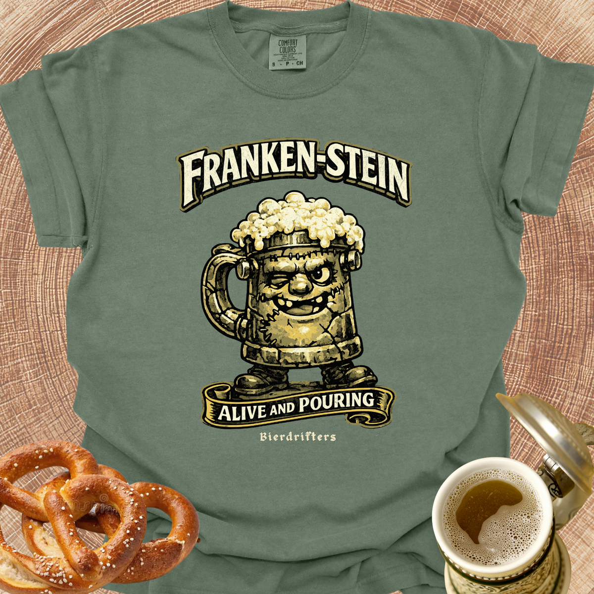 Franken-Stein Alive and Pouring T-Shirt