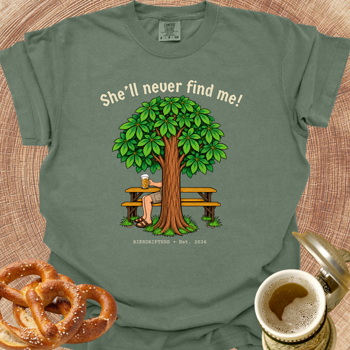 She'll Never Find Me T‑Shirt
