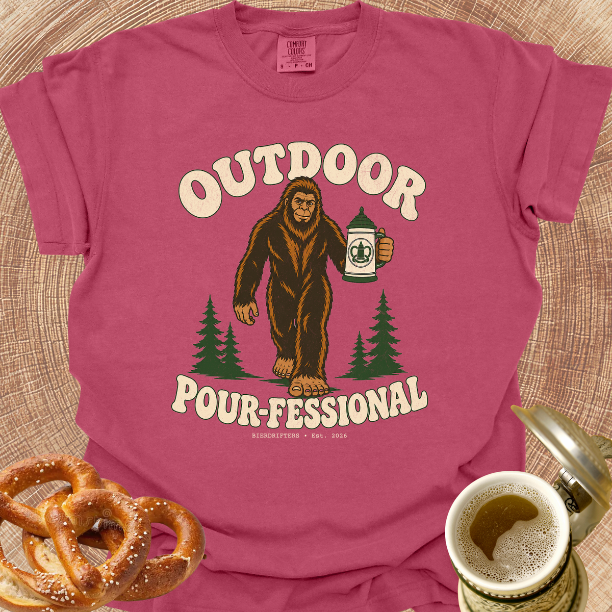 Bierfoot-Outdoor Pour-fessional T‑Shirt