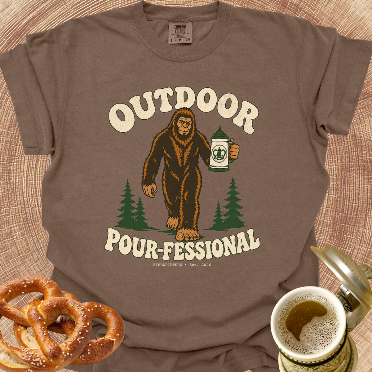 Bierfoot-Outdoor Pour-fessional T‑Shirt