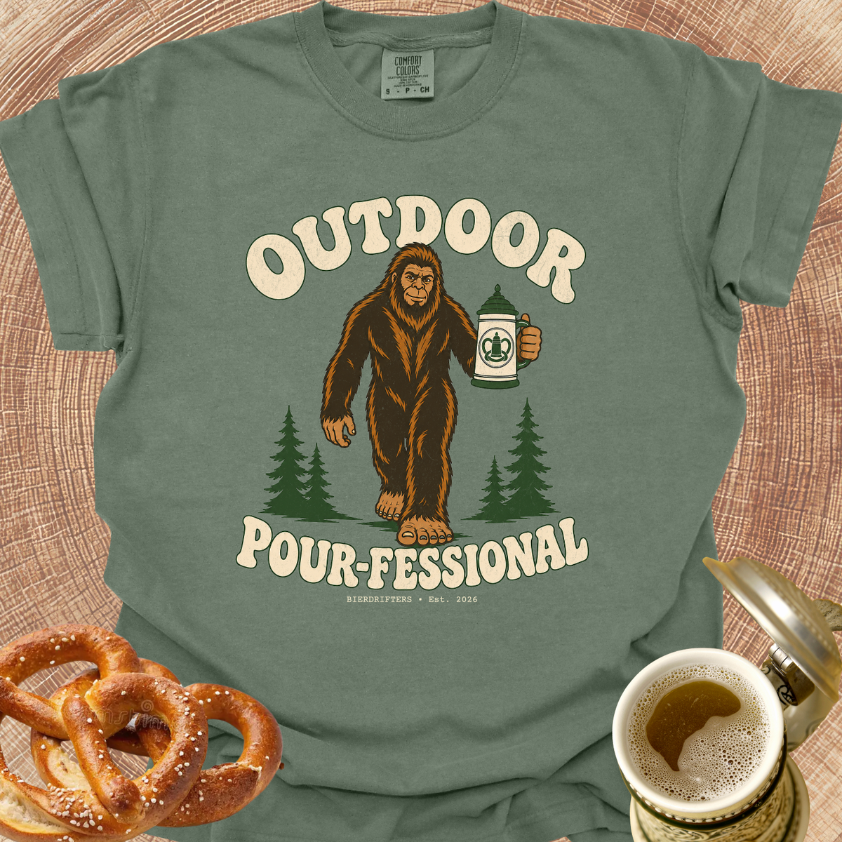 Bierfoot-Outdoor Pour-fessional T‑Shirt