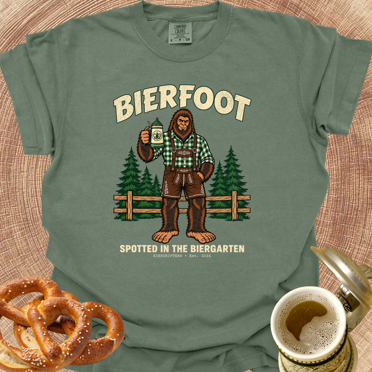 Bierfoot-Spotted in the Biergarten T-Shirt