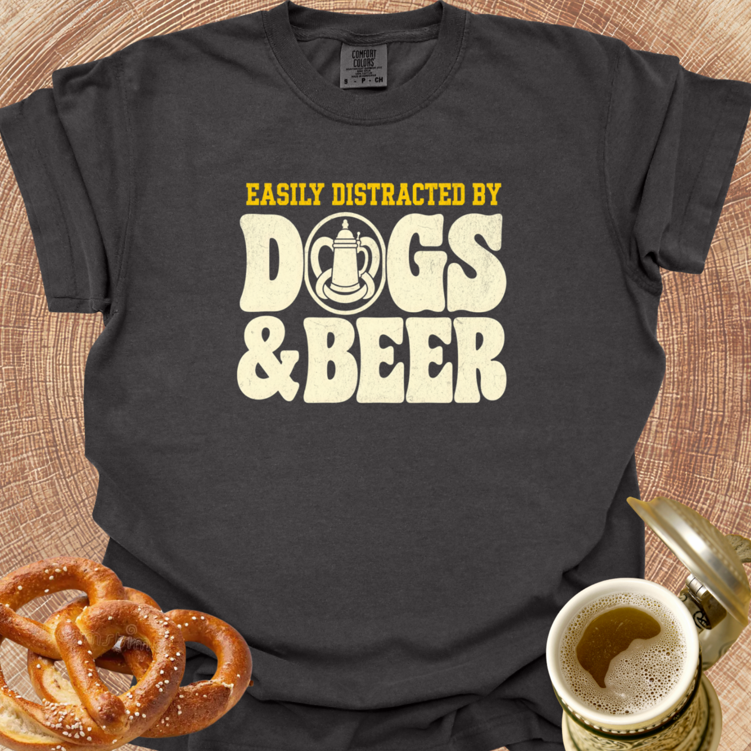 Easily Distracted by Dogs & Beer T‑Shirt
