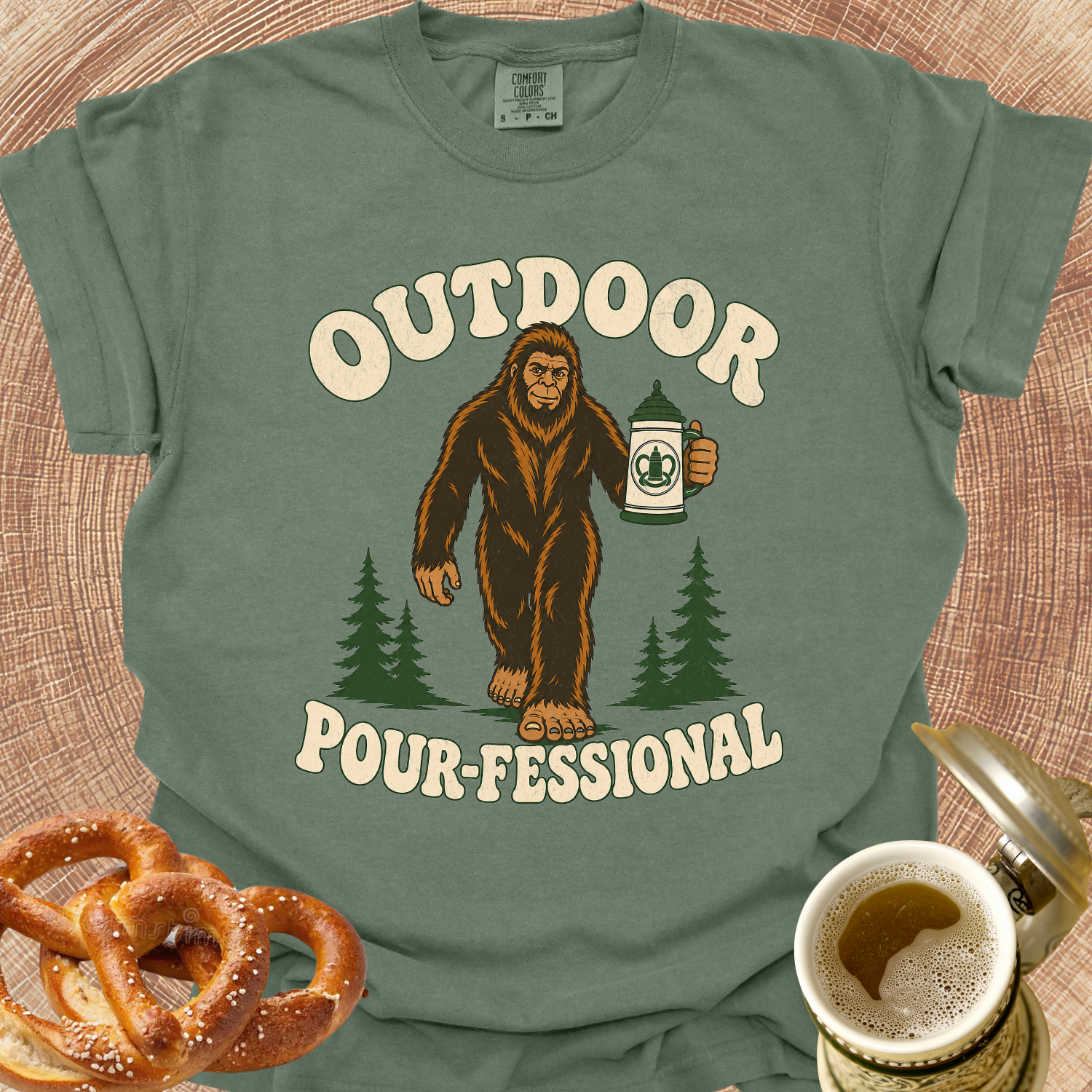 Bierfoot Outdoor Pour-fessional T‑Shirt